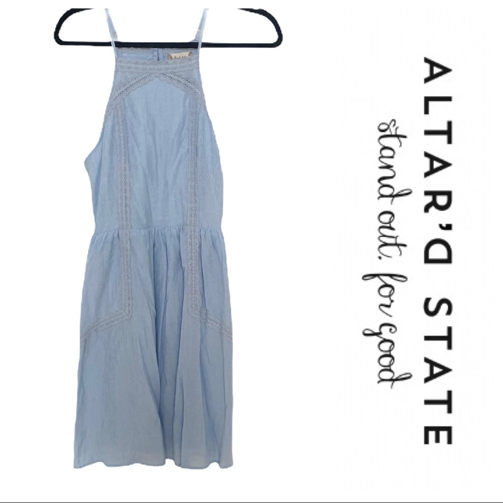 ALTARD STATE | Lace Halter Mini Dress